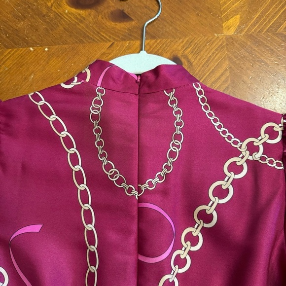 ANN TAYLOR CHAIN PRINT MOCK NECK SHIFT DRESS SZ XS - Picture 9 of 16